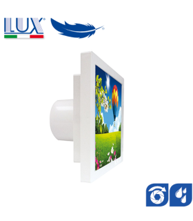 Ventilator axial LUX Grecale 150, fabricat in Italia, clapet anti-retur, senzor umiditate, debit 160 mc/h