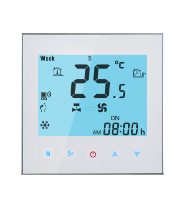 Termostat cu Modbus T-SHOV TF-703/4M pentru Ventiloconvector 4 tevi