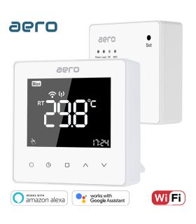 Termostat AERO TP618RF Wi-Fi, Wireless, Smart, pentru Centrala Terimica / Incalzire, Alexa, Google Assistant