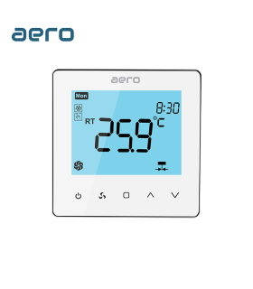 Termostat Ventiloconvector AERO TP528FC2 White, 2 tevi, pentru Incalzire / Racire / Ventilatie, alb