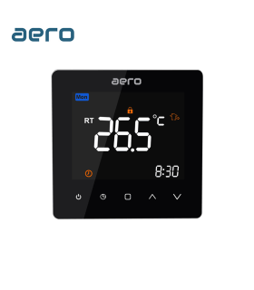 Termostat AERO TP538WHP Black, pentru Incalzire in Pardoseala cu Agent Termic, Smart, Programabil, Negru