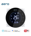 Termostat AERO THP6000UHPW Black, Wi-Fi, pentru Incalzire Electrica in Pardoseala, Smart, Programabil