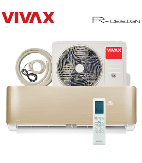 Aer Conditionat VIVAX R-Design ACP-09CH25AERI GOLD Wi-Fi Ready Kit de instalare inclus R32 Inverter 9000 BTU/h