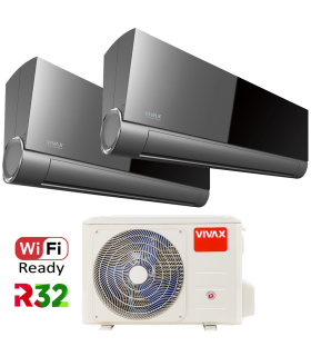 Aer Conditionat MULTISPLIT VIVAX ACP-18COFM50AERI / ACP-09CH25AEVI +  ACP-12CH35AEVI GREY MIRROR Dublu Split Inverter