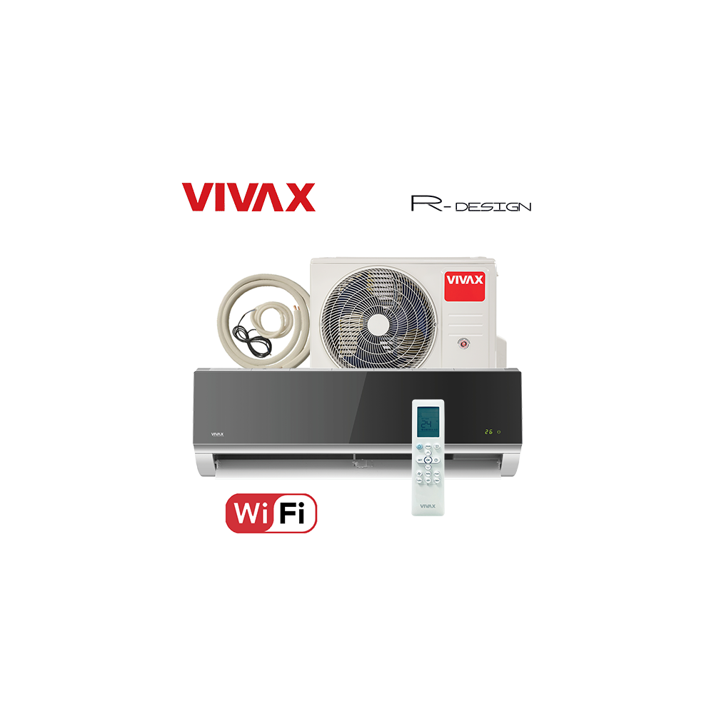 Aer Conditionat VIVAX R-Design ACP-18CH50AERI SILVER MIRROR Wi-Fi Kit de instalare inclus R32 Inverter 18000 BTU/h