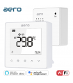 Termostat AERO TP608RFW Wi-Fi, Wireless, pentru Centrala Termica, Incalzire Pardoseala, Smart, Programabil, Alexa, Google, Alb
