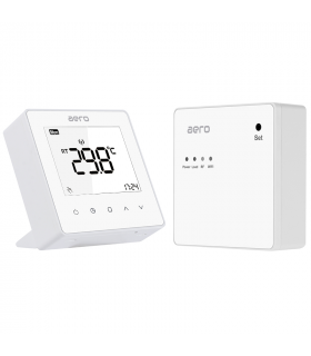 Termostat AERO TP608RFW Wi-Fi, Wireless, pentru Centrala Termica, Incalzire Pardoseala, Smart, Programabil, Alexa, Google, Alb