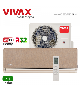 Aer Conditionat VIVAX H+Design ACP-12CH35AEHI+ Gold Wi-Fi Ready Kit de instalare inclus R32 Inverter 12000 BTU/h