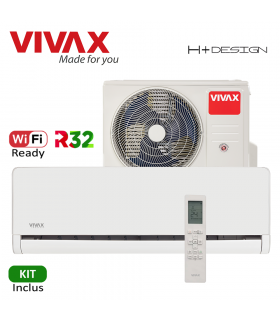 Aer Conditionat VIVAX H+Design ACP-12CH35AEHI+ White Wi-Fi Ready Kit de instalare inclus R32 Inverter 12000 BTU/h