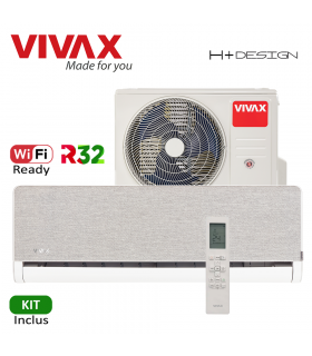 Aer Conditionat VIVAX H+Design ACP-12CH35AEHI+ Silver Wi-Fi Ready Kit de instalare inclus R32 Inverter 12000 BTU/h