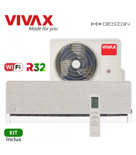 Aer Conditionat VIVAX H+Design ACP-12CH35AEHI+ Silver Wi-Fi Kit de instalare inclus R32 Inverter 12000 BTU/h