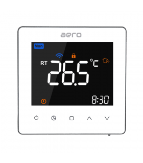 Termostat AERO TP538UHPW White, Wi-Fi, pentru Incalzire Electrica in Pardoseala, Smart, Programabil, Alb