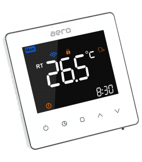 Termostat AERO TP538UHPW White, Wi-Fi, pentru Incalzire Electrica in Pardoseala, Smart, Programabil, Alb