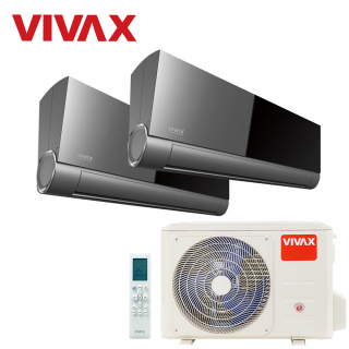 Aer Conditionat MULTISPLIT VIVAX ACP-18COFM50AERI / 2x ACP-12CH35AEVI GREY MIRROR Dublu Split Inverter