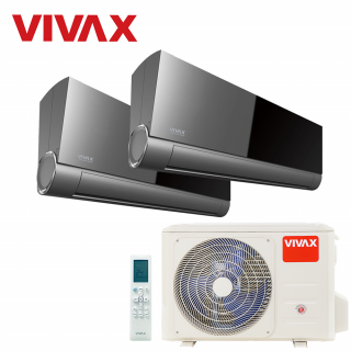 Aer Conditionat MULTISPLIT VIVAX ACP-18COFM50AERI / ACP-09CH25AEVI +  ACP-12CH35AEVI GREY MIRROR Dublu Split Inverter