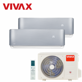 Aer Conditionat MULTISPLIT VIVAX ACP-18COFM50AERI / 2x ACP-09CH25AERI SILVER Dublu Split Inverter