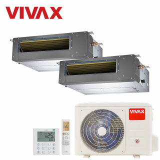 Aer Conditionat MULTISPLIT Duct VIVAX ACP-18COFM50AERI / 2x ACP-12DT35AERI R32 Dublu Split Inverter