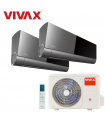 Aer Conditionat MULTISPLIT VIVAX ACP-14COFM40AERI / ACP-09CH25AEVI + ACP-12CH35AEVI GREY MIRROR Dublu Split Inverter