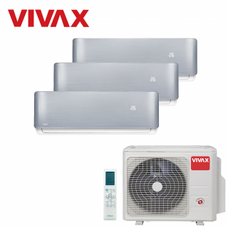 Aer Conditionat MULTISPLIT VIVAX ACP-21COFM60AERI / 2x ACP-09CH25AERI SILVER + ACP-12CH35AERI SILVER Triplu Split Inverter