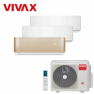 Aer Conditionat MULTISPLIT VIVAX ACP-21COFM60AERI / 2x ACP-09CH25AERI WHITE + ACP-12CH35AERI GOLD Triplu Split Inverter