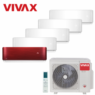 Aer Conditionat MULTISPLIT VIVAX ACP-42COFM123AERI / 4x ACP-09CH25AERI WHITE + ACP-12CH35AERI RED Inverter