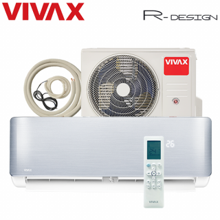 Aer Conditionat VIVAX R-Design ACP-12CH35AERI SILVER Wi-Fi Ready Kit de instalare inclus R32 Inverter 12000 BTU/h