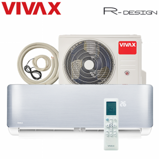 Aer Conditionat VIVAX R-Design ACP-09CH25AERI SILVER Wi-Fi Ready Kit de instalare inclus R32 Inverter 9000 BTU/h