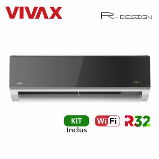 Aer Conditionat VIVAX R-Design ACP-12CH35AERI SILVER MIRROR Wi-Fi Kit de instalare inclus R32 Inverter 12000 BTU/h