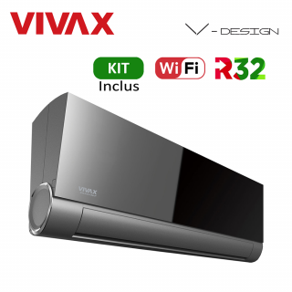 Aer Conditionat VIVAX V-Design ACP-12CH35AEVI GREY MIRROR Wi-Fi Kit de instalare inclus R32 Inverter 12000 BTU/h