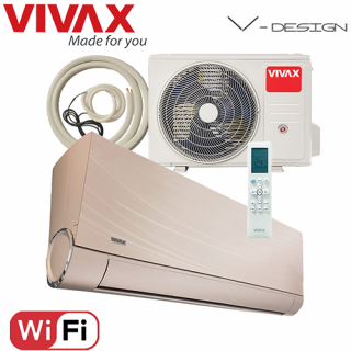 Aer Conditionat VIVAX V-Design ACP-12CH35AEVI GOLD Wi-Fi Kit de instalare inclus R32 Inverter 12000 BTU/h