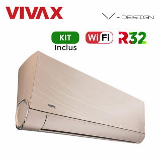 Aer Conditionat VIVAX V-Design ACP-12CH35AEVI GOLD Wi-Fi Kit de instalare inclus R32 Inverter 12000 BTU/h