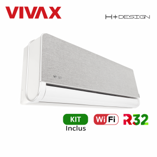 Aer Conditionat VIVAX H+Design ACP-12CH35AEHI+ Silver Wi-Fi Kit de instalare inclus R32 Inverter 12000 BTU/h