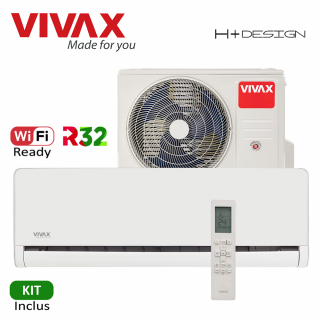 Aer Conditionat VIVAX H+Design ACP-18CH50AEHI+ White Wi-Fi Ready Kit de instalare inclus R32 Inverter 18000 BTU/h