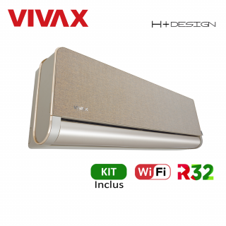 Aer Conditionat VIVAX H+Design ACP-18CH50AEHI+ Gold Wi-Fi Kit de instalare inclus R32 Inverter 18000 BTU/h