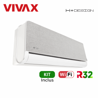 Aer Conditionat VIVAX H+Design ACP-18CH50AEHI+ Silver Wi-Fi Kit de instalare inclus R32 Inverter 18000 BTU/h