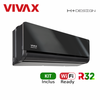 Aer Conditionat VIVAX H+Design ACP-18CH50AEHI+ Gray Mirror Wi-Fi Ready Kit de instalare inclus R32 Inverter 18000 BTU/h