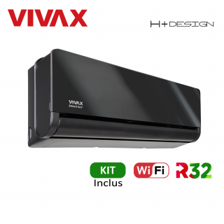 Aer Conditionat VIVAX H+Design ACP-18CH50AEHI+ Gray Mirror Wi-Fi Kit de instalare inclus R32 Inverter 18000 BTU/h