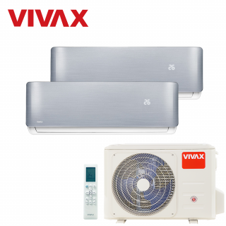 Aer Conditionat MULTISPLIT VIVAX ACP-14COFM40AERI / ACP-09CH25AERI + ACP-12CH35AERI SILVER Dublu Split Inverter