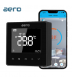 Termostat AERO TP618RFW Black Wi-Fi, Wireless, pentru Centrala Termica, Smart, Programabil, Alexa, Google