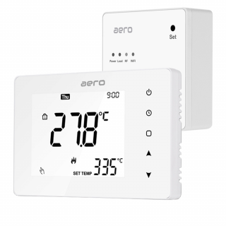 Termostat AERO TP708RF, Wireless, pentru Centrala Termica, Programabil, Alb