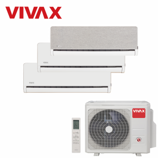 Aer Conditionat MULTISPLIT VIVAX ACP-27COFM79AERI / 2x ACP-09CH25AEHI WHITE + ACP-12CH35AEHI SILVER Triplu Split Inverter