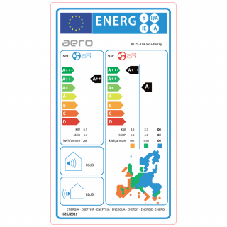 Aer Conditionat AERO Freezy ACS-18FW Wi-Fi Kit de instalare inclus A++ R32 Inverter 18000 BTU/h