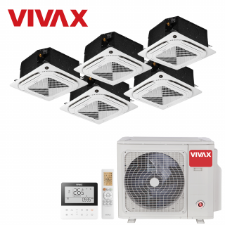 Aer Conditionat MULTISPLIT Caseta VIVAX ACP-42COFM123AERI / 4x ACP-09CC25AERI + ACP-12CC35AERI Inverter