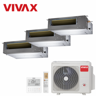 Aer Conditionat MULTISPLIT Duct VIVAX ACP-27COFM79AERI / 3x ACP-12DT35AERI R32 Triplu Split Inverter