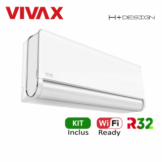 Aer Conditionat VIVAX H+Design ACP-09CH25AEHI+ White Wi-Fi Ready Kit de instalare inclus R32 Inverter 9000 BTU/h