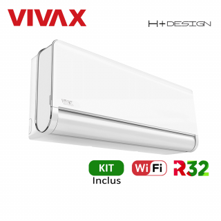 Aer Conditionat VIVAX H+Design ACP-09CH25AEHI+ White Wi-Fi Kit de instalare inclus R32 Inverter 9000 BTU/h