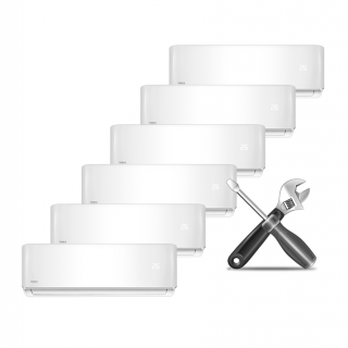 MONTAJ STANDARD AER CONDITIONAT CU 6 UNITATI INTERNE (valabil pentru Bucuresti si Ilfov)